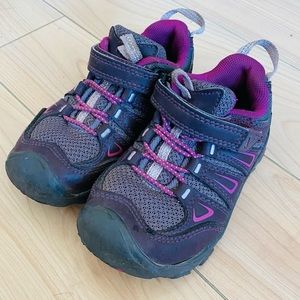 Keen Toddler Girls Oakridge 1015196 Purple Velcro Hiking Shoes Sneakers, Size 9